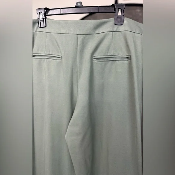 NWT Ann Taylor Sage Green Knit Wide Leg Crop Pants Trousers 16 - Picture 5 of 8